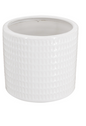 Textured White Ceramic Planter