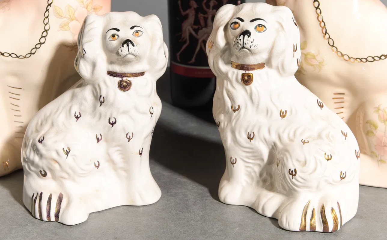 PAIR King Charles Staffordshire Dogs