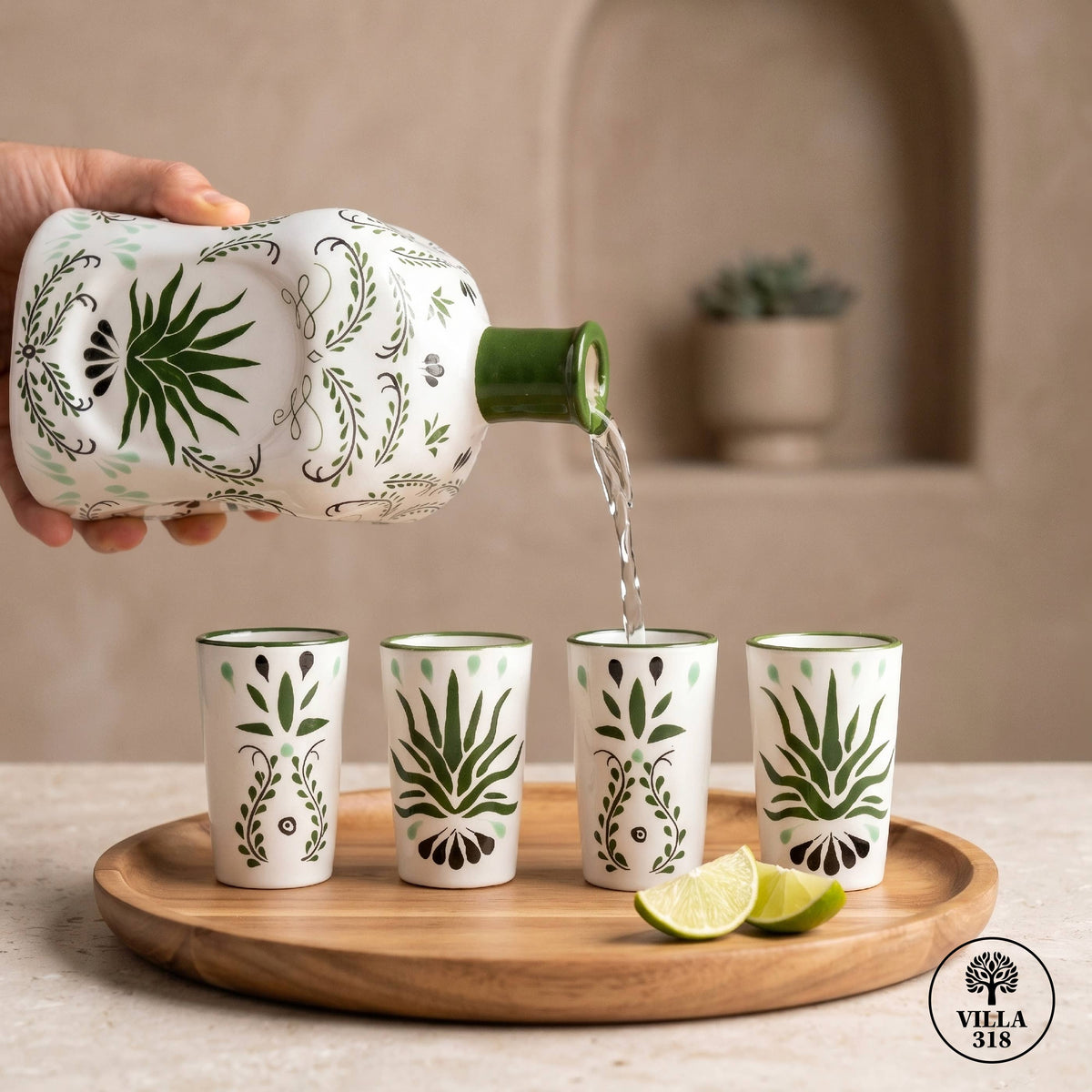 Shot Glasses, Agave Made in Mexico