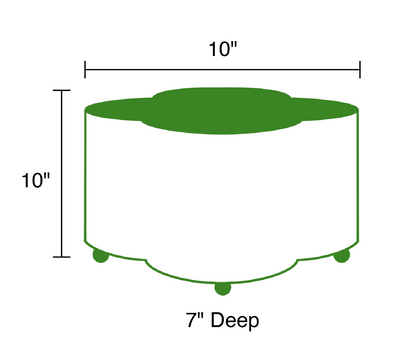 Mattie Quatrefoil Cachepot Planter - Emerald Green: Emerald Green / 4 x 9