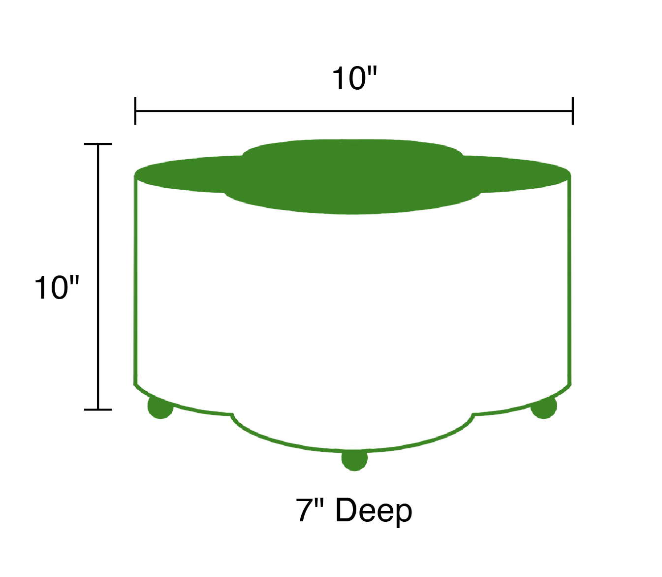 Mattie Quatrefoil Cachepot Planter - Emerald Green: Emerald Green / 6 x 12