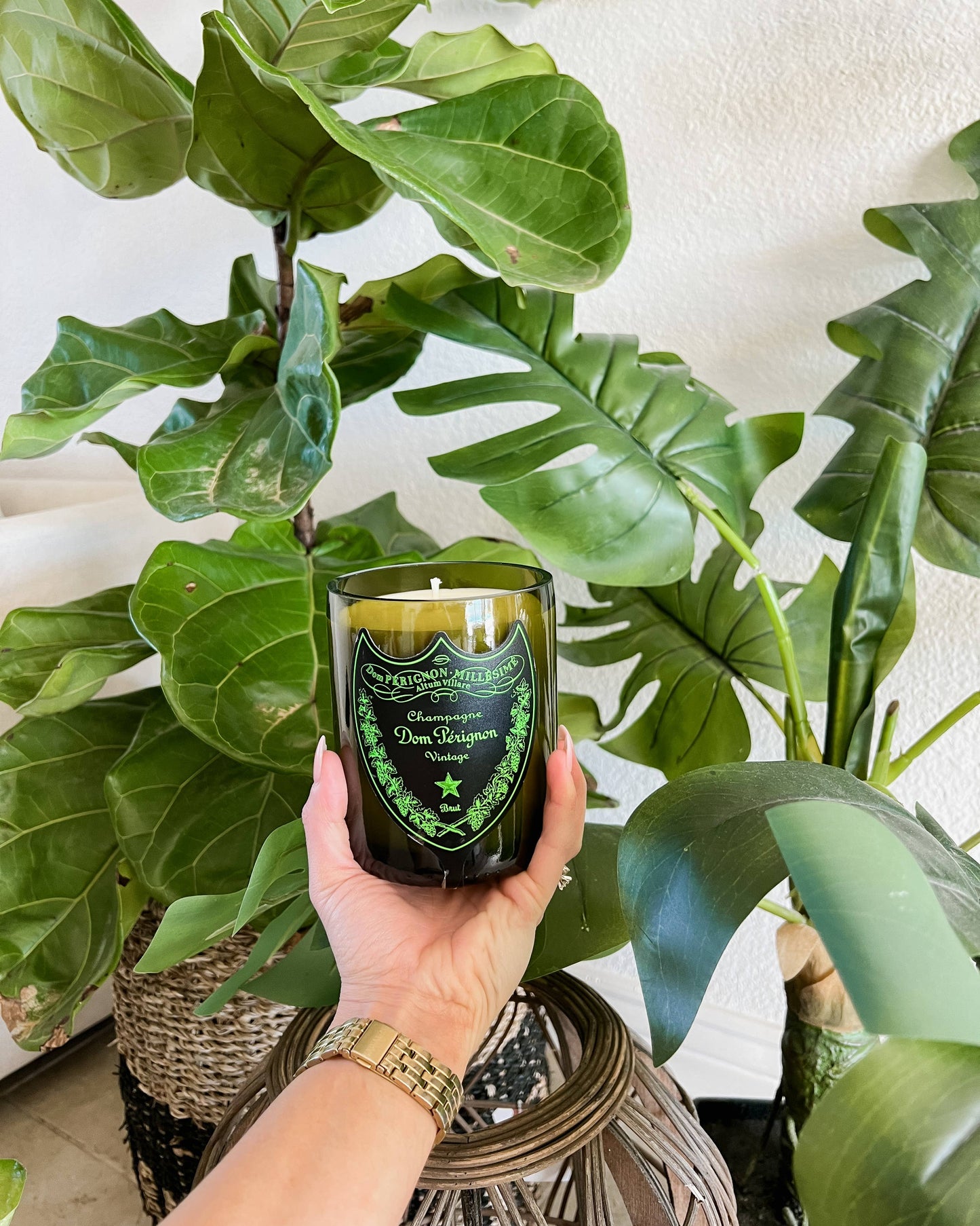 Recycled Dom Luminous Candle: Amber/Sandalwood/Leather