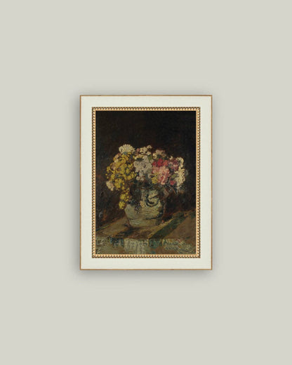 Vase of Pink & Yellow Flowers Framed Art: 11x15
