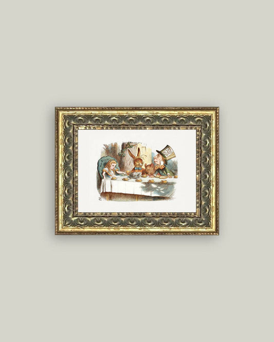 Tea Party with the Mad Hatter Framed Art: 7x5