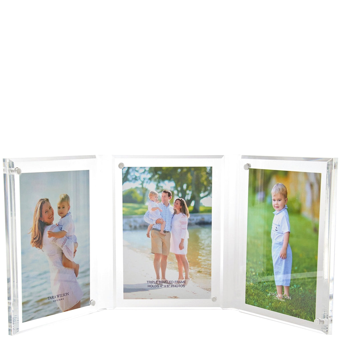 Large triple beveled acrylic frame