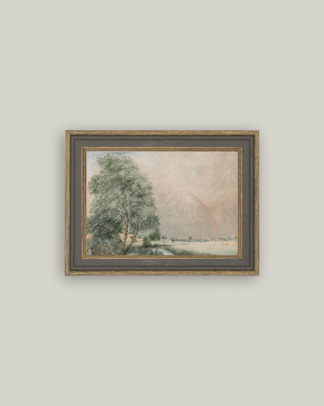The Rainbow Framed Antique Art: 9x7