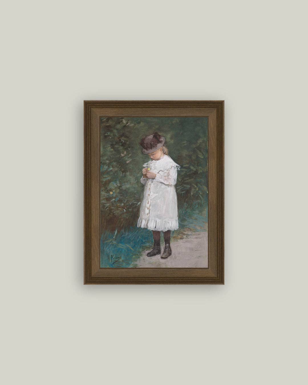 Mauve Daughter of the Artist Framed Antique Art: 8x10