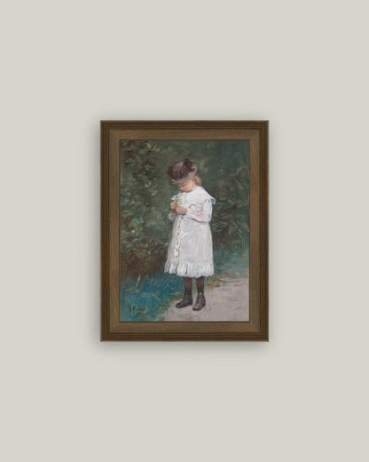 Mauve Daughter of the Artist Framed Antique Art: 8x10