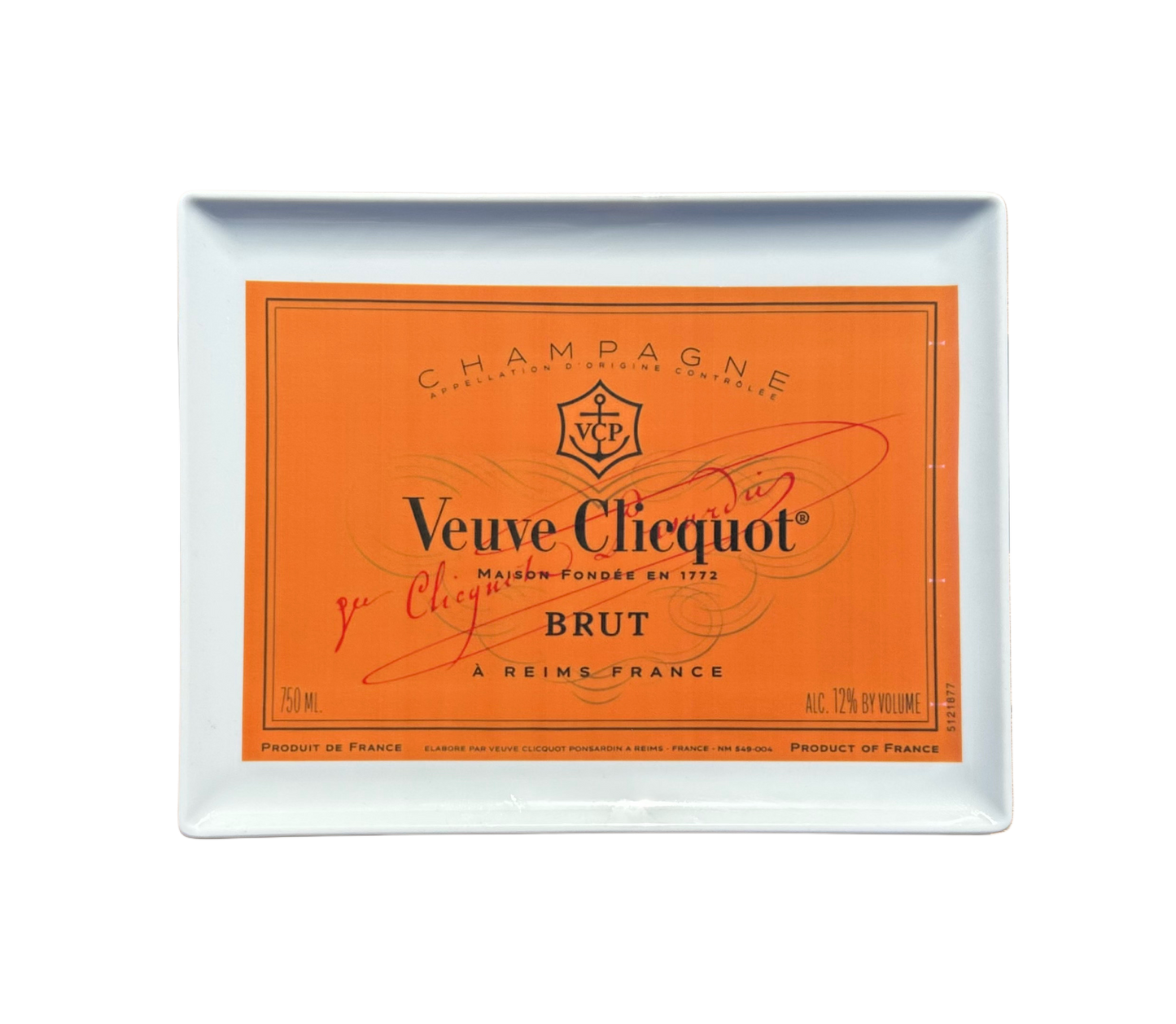 Champagne Label Coupe Tray - Brut