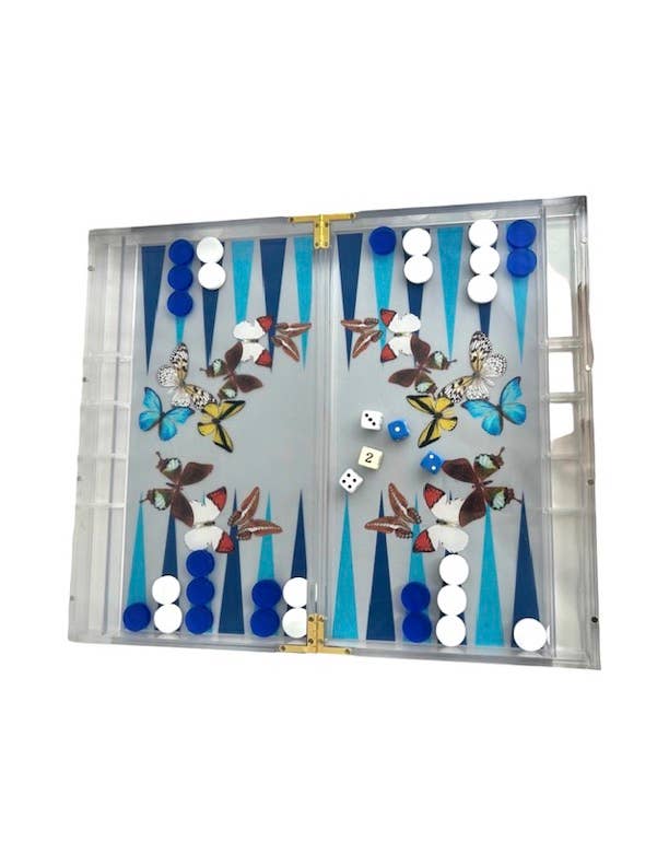 Game, Backgammon- Grey Butterfly