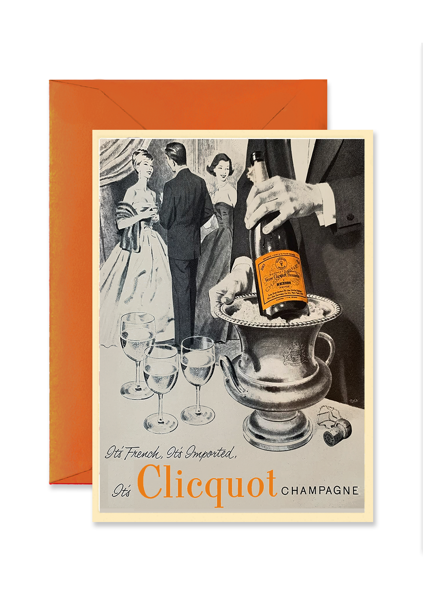 It's Clicquot Champagne Blank A7 Greeting Card