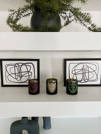 Recycled Dom Luminous Candle: Amber/Sandalwood/Leather