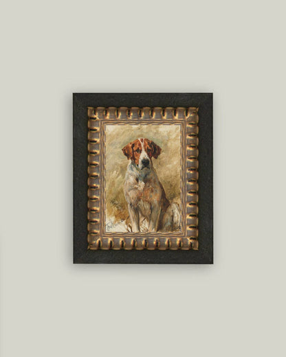Study of a Hound Framed Art: 5x7