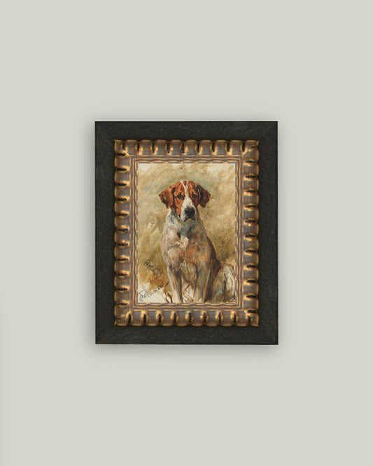 Study of a Hound Framed Art: 5x7