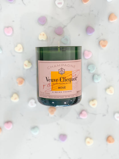 Recycled Veuve Rosé Novelty Candle: Small
