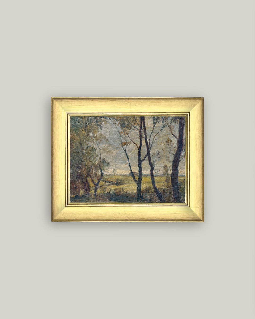 The Woods Framed Antique Art: 11x9