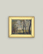 The Woods Framed Antique Art: 11x9