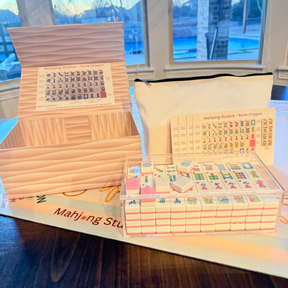 Mahjong Studios – Rose Dragon American Mahjong Bundle Tile Set (166 Tiles): Tiles +Dice & Instructions Only