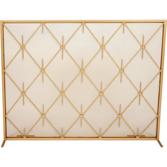 Gold Fireplace Screen 42"W X 8"D X 32"H