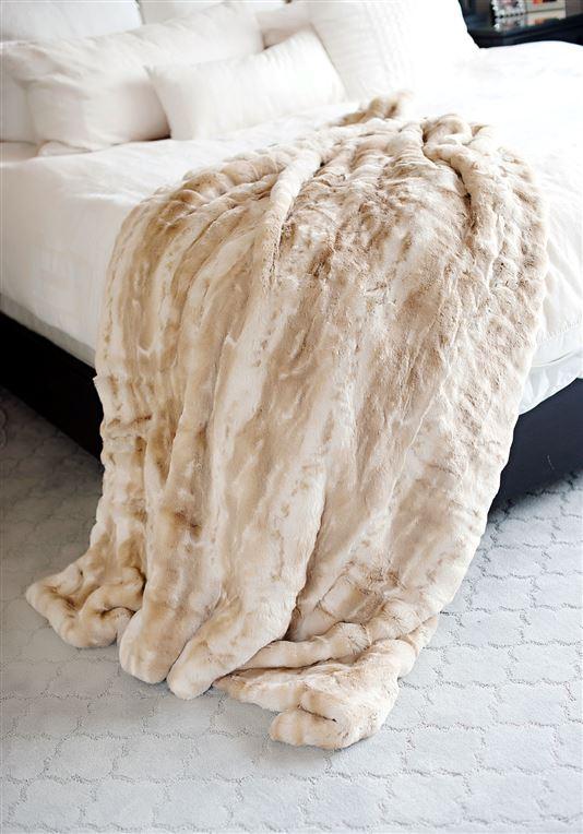 Blonde Couture Faux Mink Throw 60x60