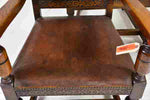 British Leather Arm Chair 24x24x40h
