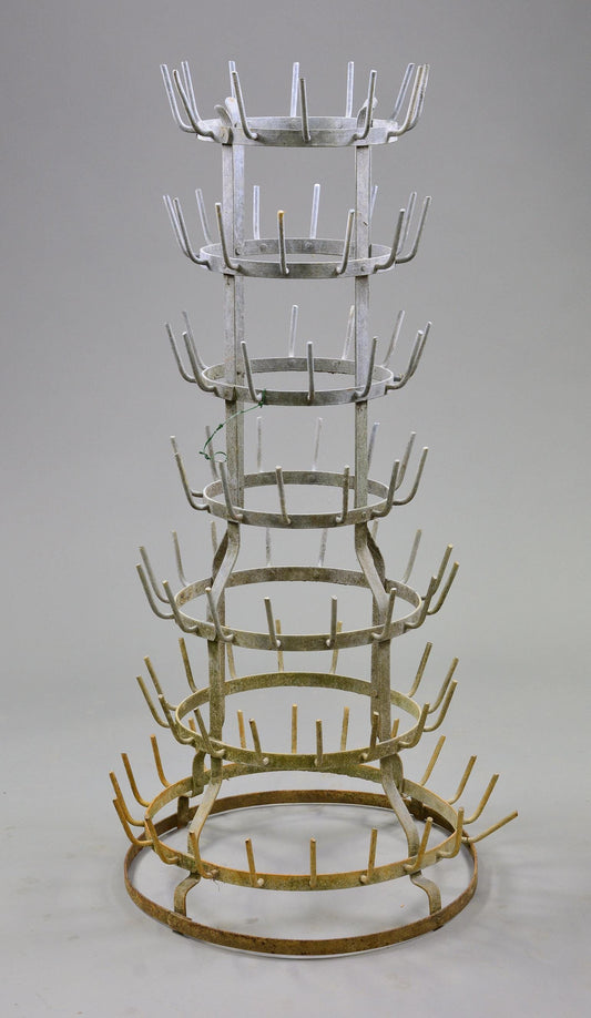 French Zinc Bottle Rack 20x42h