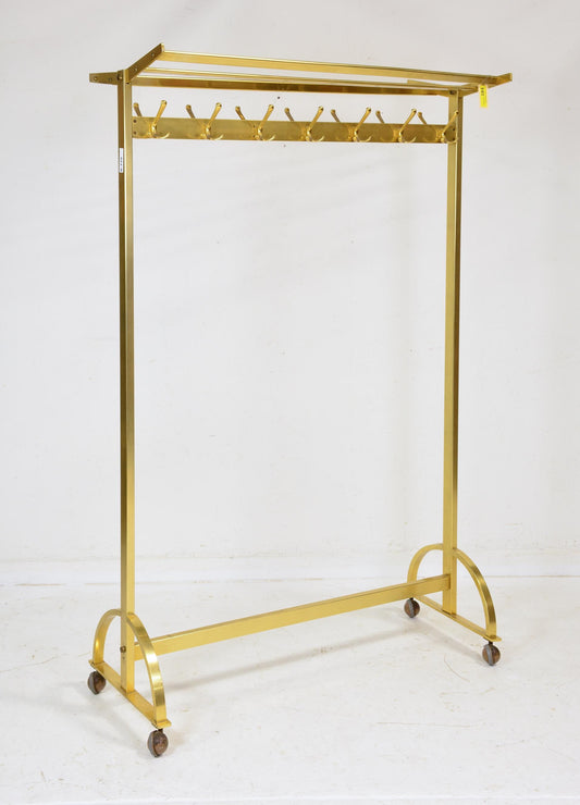 Mid-Cent. Rolling Coat Rack