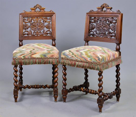 PAIR Fringe Chairs 18x18x37h