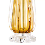 Amber Art Glass Lamp 30"h