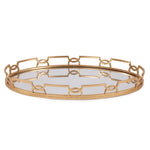 Oval Link Tray Gold 32x18