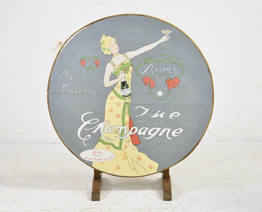 Painted Vendange Table 43dia28h