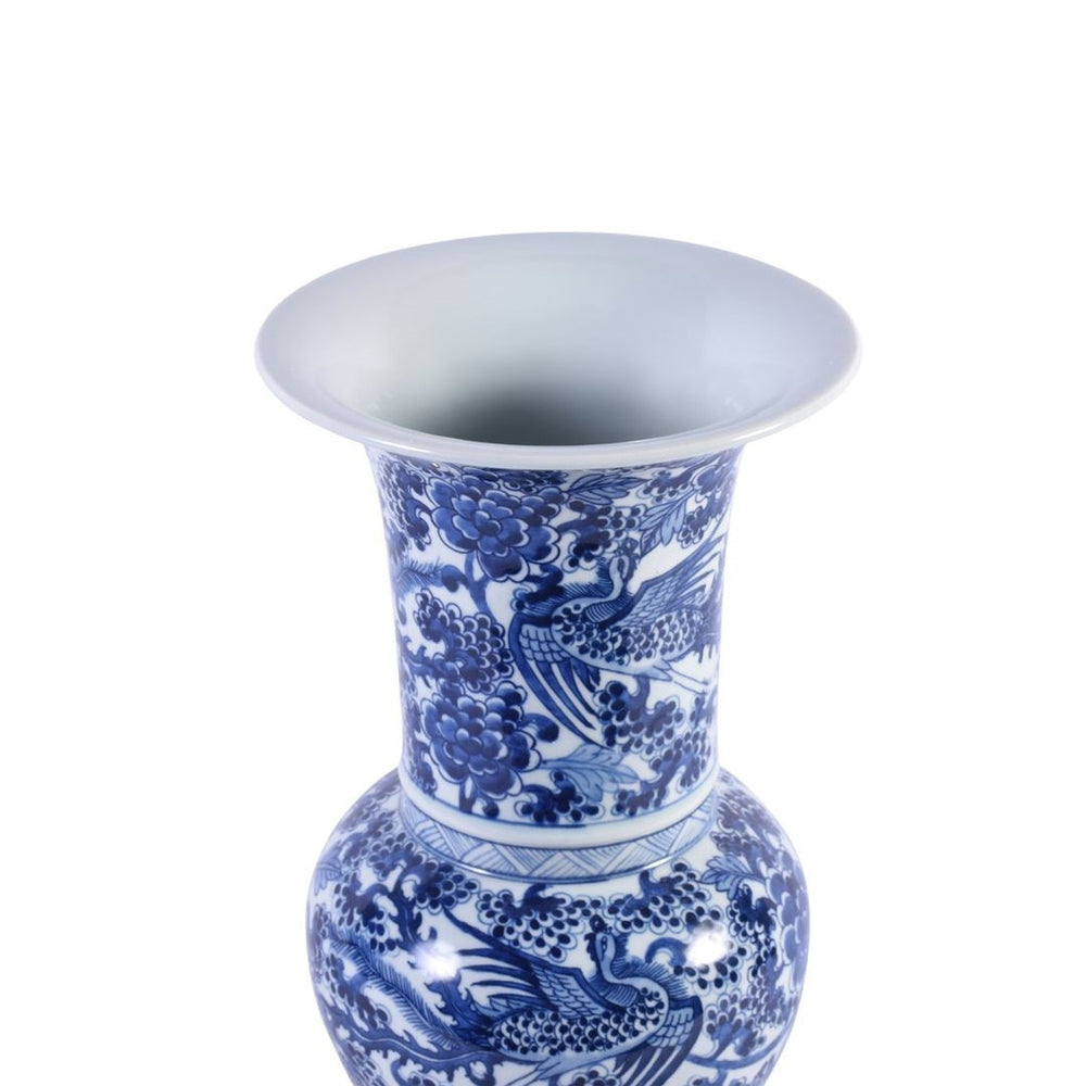 B&W Phoenix Vase 16.5"h