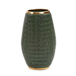 Heming. Green Allig. Vase 14h