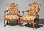 PAIR French Oak Chairs 29x29x42h