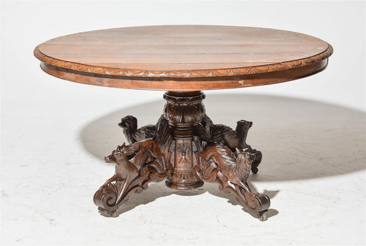 Oak Hunt Table 52x46x29h