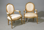 PAIR Louis XVI Chairs 25x22x37h