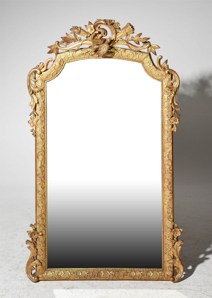 Louis XVI Bird Mirror 35x67h