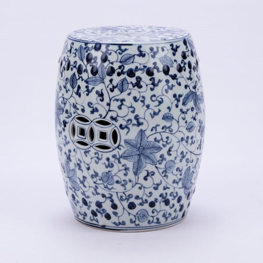B&W Stool Climbing Vines 13x18h