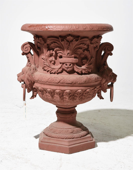 Painted Planter w/ Lions 20x20x24h