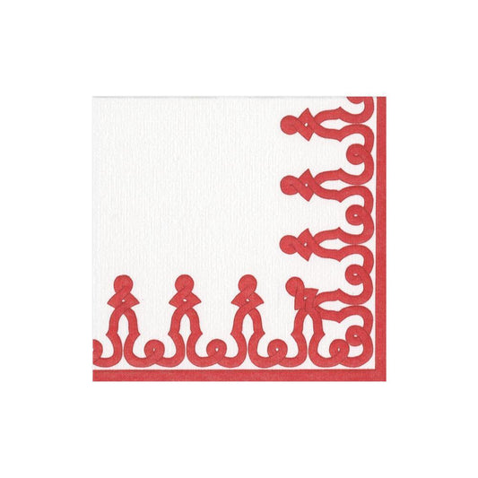 Dessin Red Cocktail Napkins