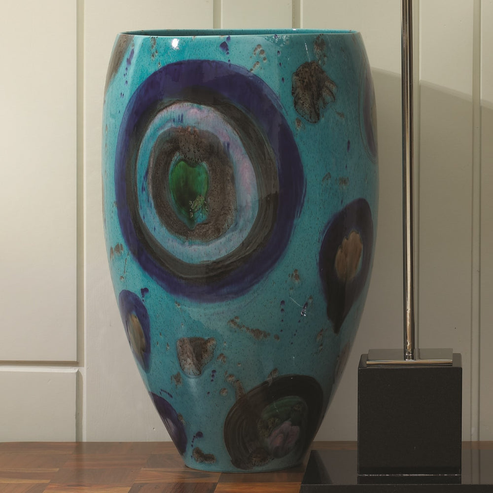 Blue Spots Vase 22"h
