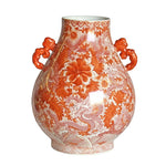 Orange Dragon Vase 19h