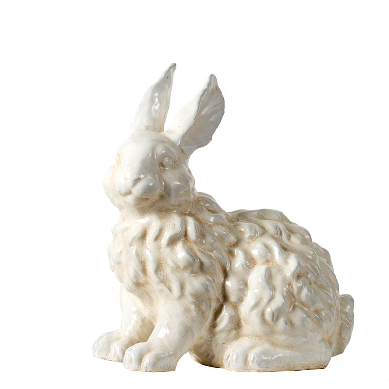Ceramic Bunny White 14"