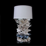 Coral Creation Lamp BLUE/WH 27"h