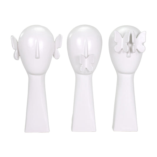 Ast Wh. Butterfly Bust 15.5"