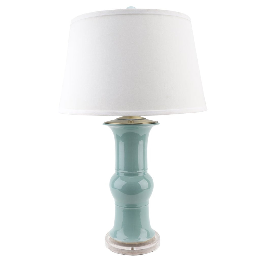 Celedon Vase Lamp 31.5h