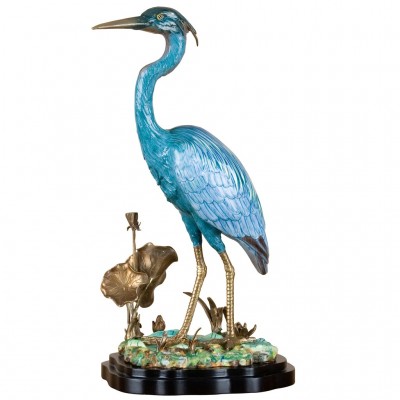Blue Heron w/ Bronze 16"h