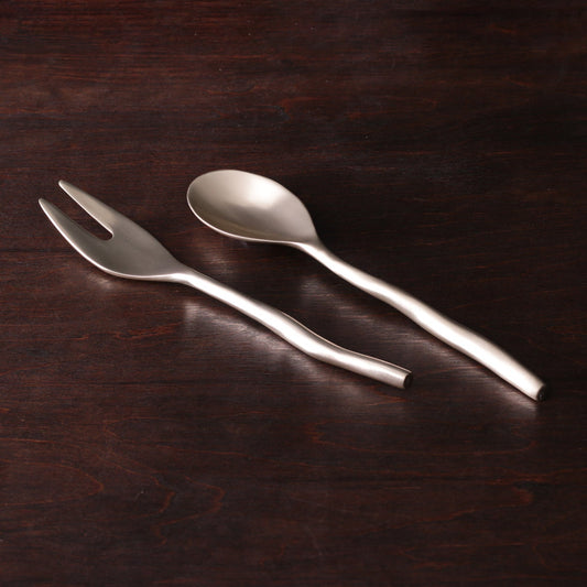 Maia Salad Servers/Gold