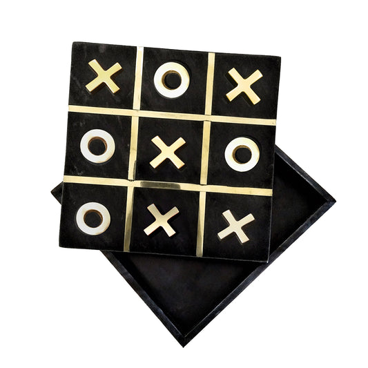 Black Marble Tic Tac Toe