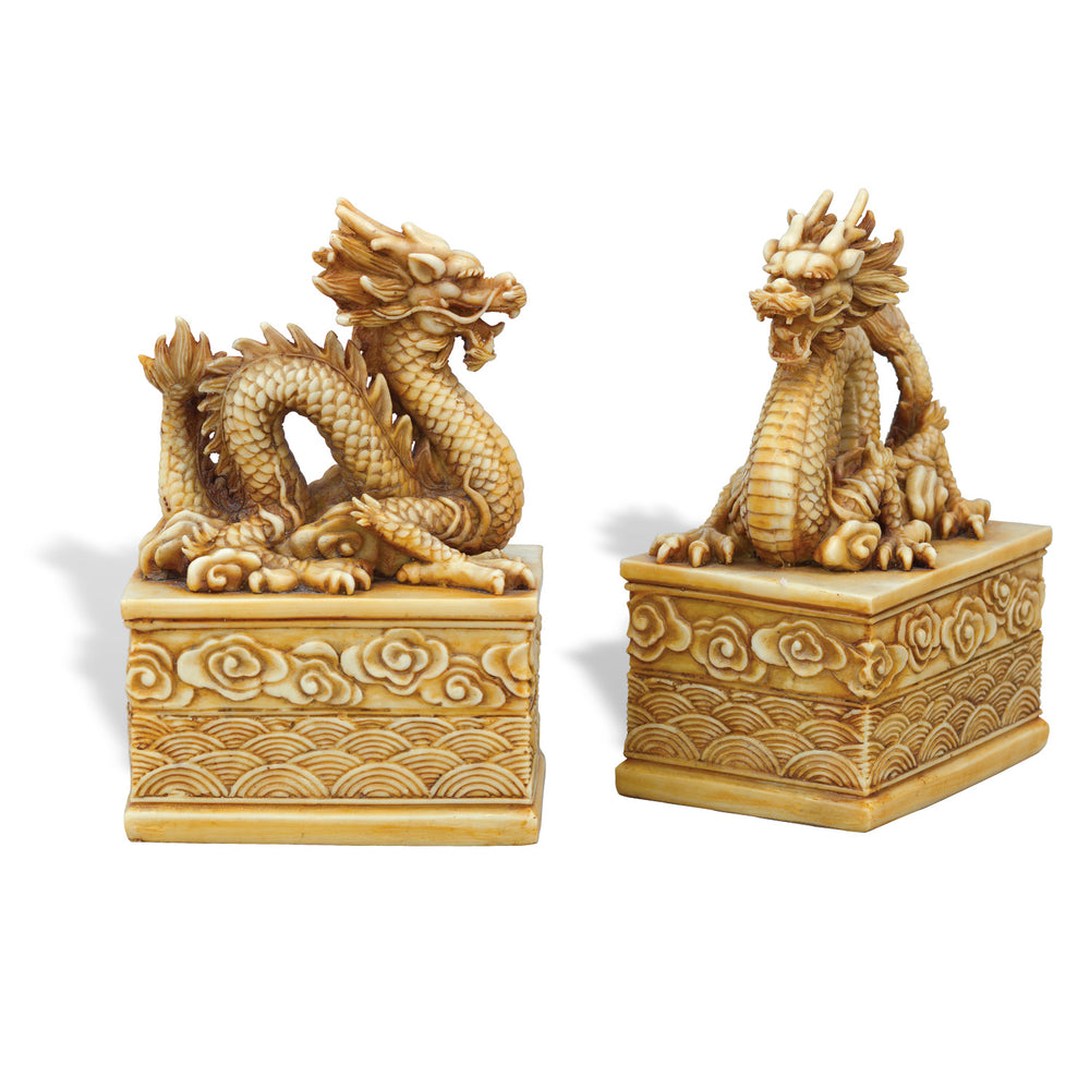 Dragon Bookends SET of 2 8"h
